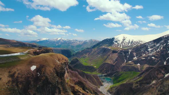 Wonderful Aerial View of Kazbegi Georgia