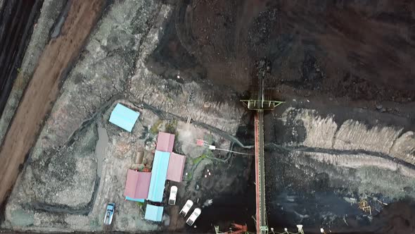 Port Service at Coal Mining Aerial View