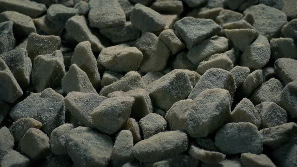 Rough Gravel Stones Moving Shot