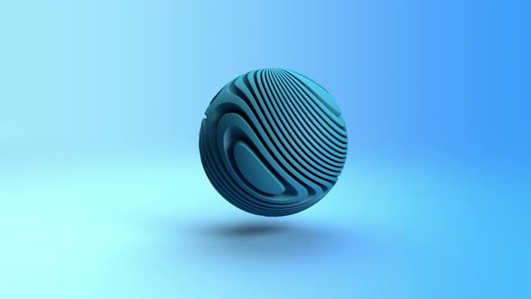Abstract Background Design blue sphere shapeshifting effect deformation bending effect Animation