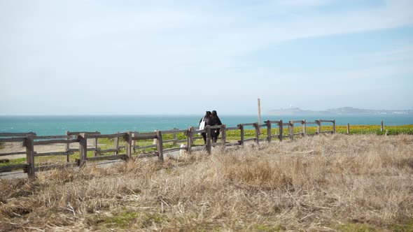 People walking on the beach