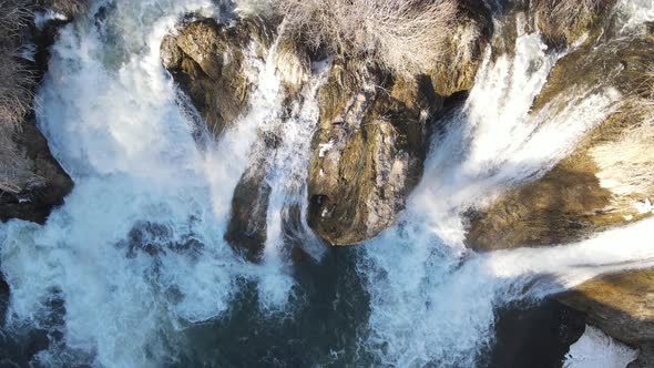 Aerial Waterfall Flow