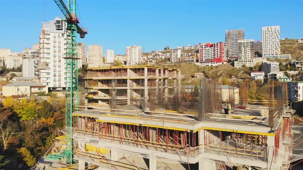 Conctruction Work Site In Autumn