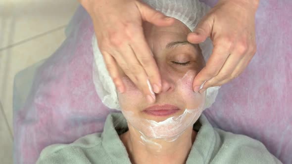 Lymphatic Face Massage Mature Woman