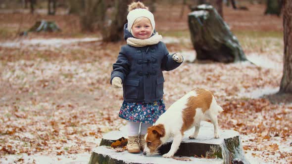 Child with Dog in the Park