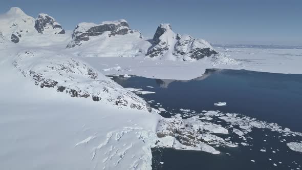 Antarctica Glacier Coastline Landscape Aerial