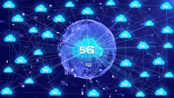 5g Network Cloud Computing Data Connection