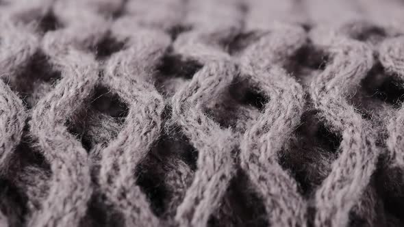 Woolen knitting close up texture