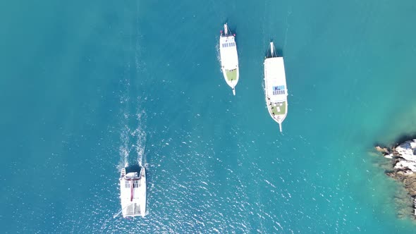 Ferry On The Sea