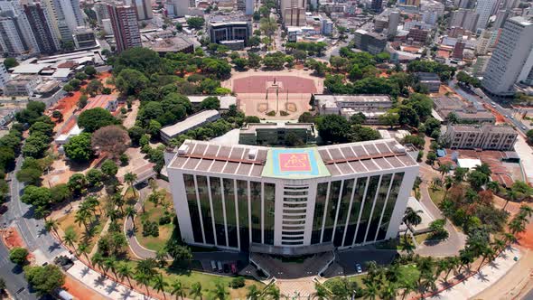 Cityscape of Goiania Brazil. Panorama landscape of brazilian midwest city.