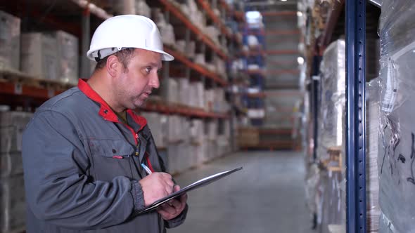 An Employee at a Logistics Warehouse Describes Products