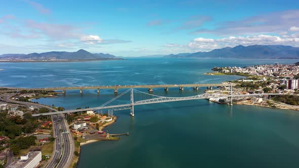 Downtown Florianopolis state Santa Catarina Brazil. Travel destination.