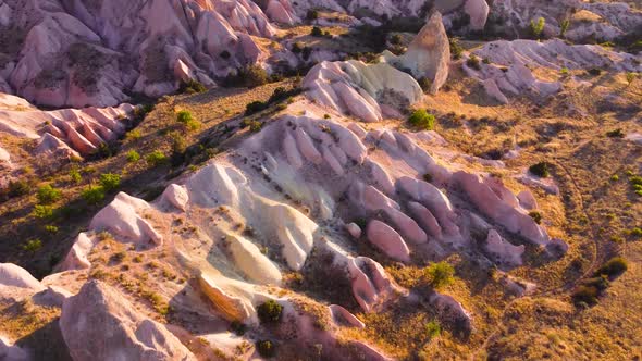 Colourful Mountains Red and Pink Rocks Birds Eye View  Aerial Drone Landscape