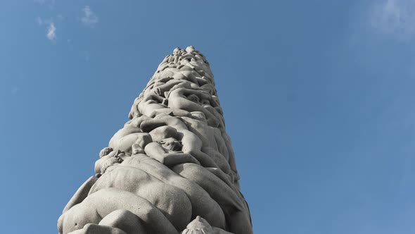 The Monolith (Monolitten) Stone Pillar Sculpture By Gustav Vigeland At Vigeland Facility In Frognerp