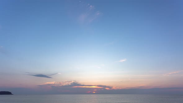 Time Lapse Scenery Sunsetabove The Sea