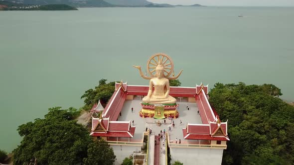 Big Buddha Statue Aerial View in Phuket Thailand