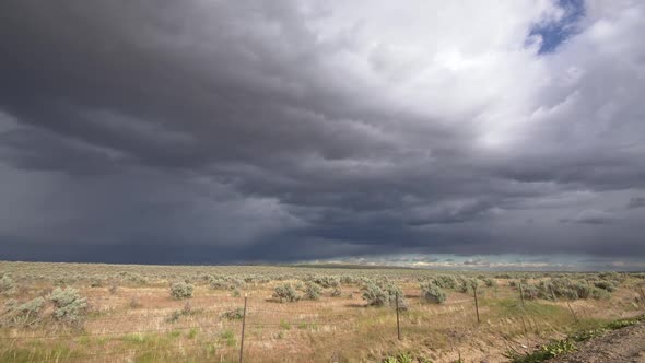 Storm moving across the Idaho landscape in time lapse