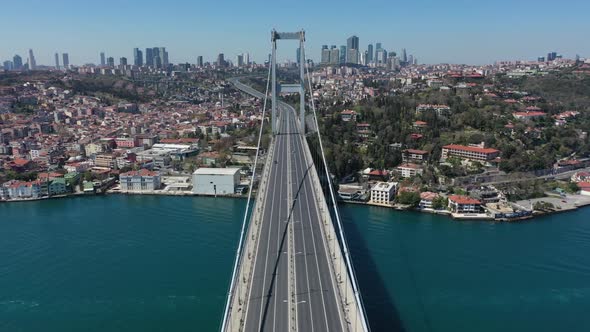Bosphorus Bridge And Istanbul View Aerial