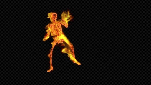 Fiery Skeleton Combat Dance