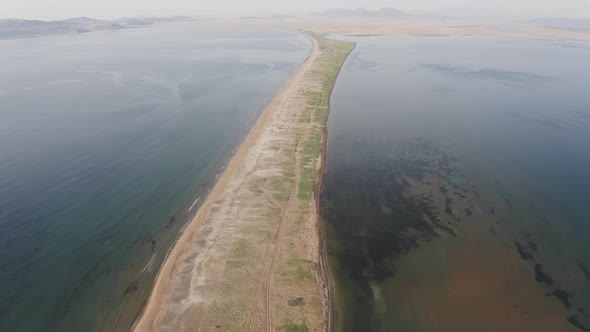 Aerial View of the Nazimov Sand Spit