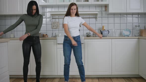 Girlfriends dancing hype movements