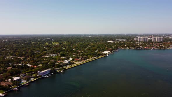 Miami Shores Neighborhood Shot With Aerial Drone