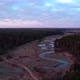 Aerial View From the Top of a Valley with a Winding River Forest and Village - VideoHive Item for Sale