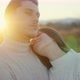 Couple embraces in the countryside - VideoHive Item for Sale