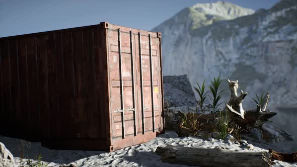 Abandoned Shipping Container in the Desert