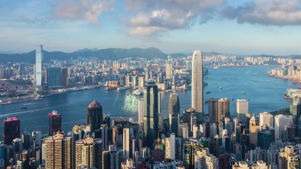 Timelaspe of Hong Kong skyline