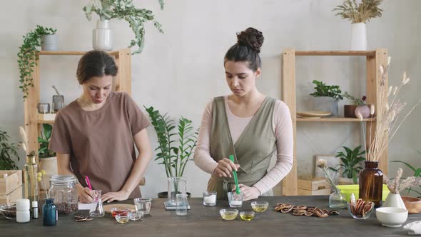 Women Making Homemade Cosmetics