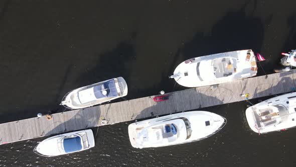 Yachts aerial view