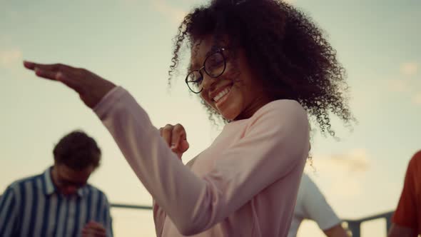 African Woman Spending Great Time at Party