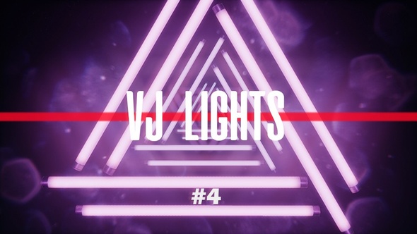 VJ Neon Double Triangular Lights Loops Ver.4 - 3 Pack alt