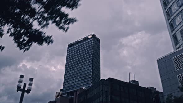 City of Frankfurt at Sunset