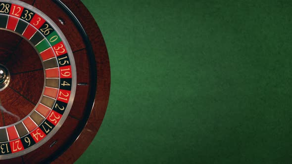 Close Up of Roulette Wheel at the Casino in Motion