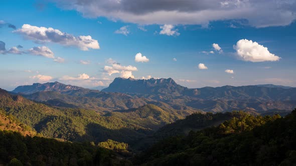 4K Timelapse of Hadubi viewpoint at sunset, Chiang Mai, Thailand