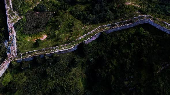 Aerial View of the Great Wall of China alt