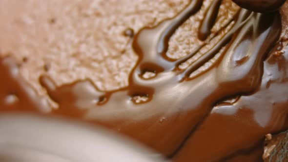 Pour Melted Chocolate Over the Chocolate Cake