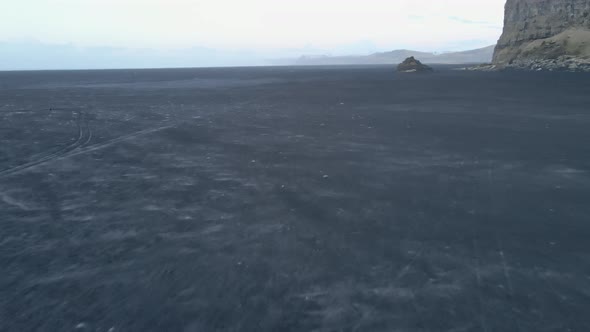 Panoramic Breathtaking View of Vast Piece of Land By the Cliff in Iceland