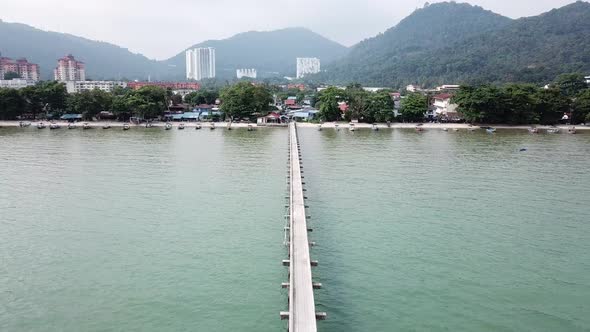 Aerial view Teluk Kumbar bridge 