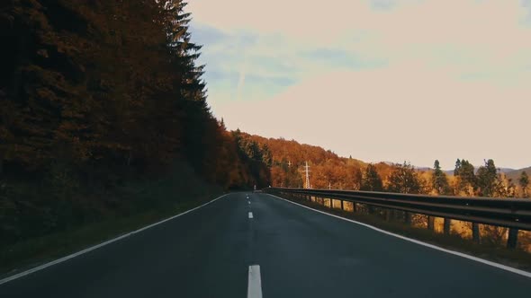 Road In Autumn Mountains