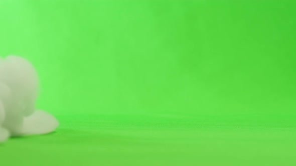 Smoke on Green Chroma Key Background