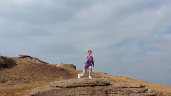 A Girl Does Sports on the Lake Shore