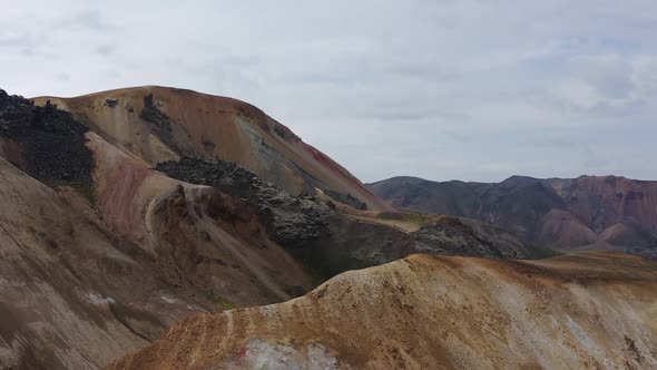 Footage of Hills in Iceland, colored mountains