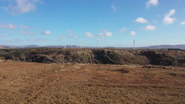 Aerial View of Bonny Glen and the Loughderryduff Windfarm Between Ardara and Portnoo in County