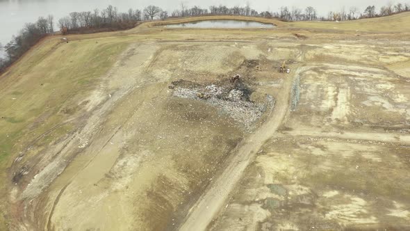 Landfill Toledo Ohio USA aerial video