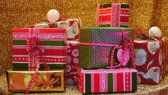 Christmas Party Gifts Presents Wrapped Gift Boxes Holiday