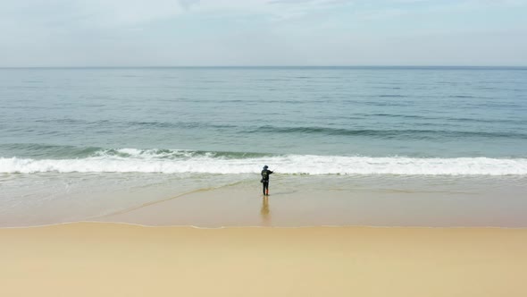 Stretch of Golden Sand Forms a Beautiful Beach