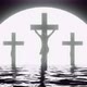 Three Crucifix Crosses At Sunset At Sea. - VideoHive Item for Sale